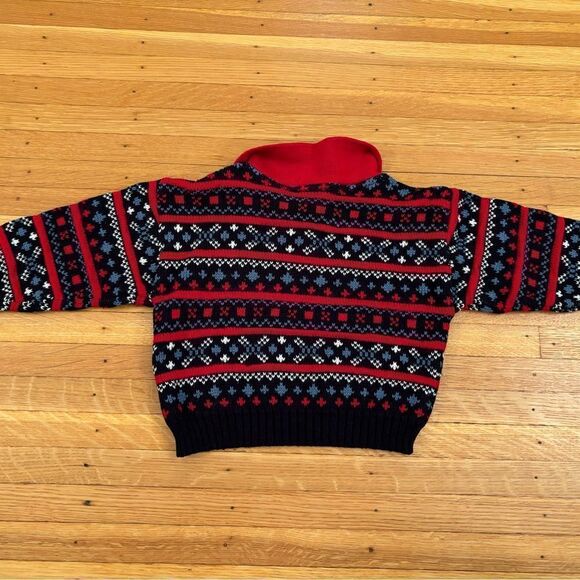 Vintage Kids & More Black/Red Patterned Knit Sweater - Picture 2 of 5